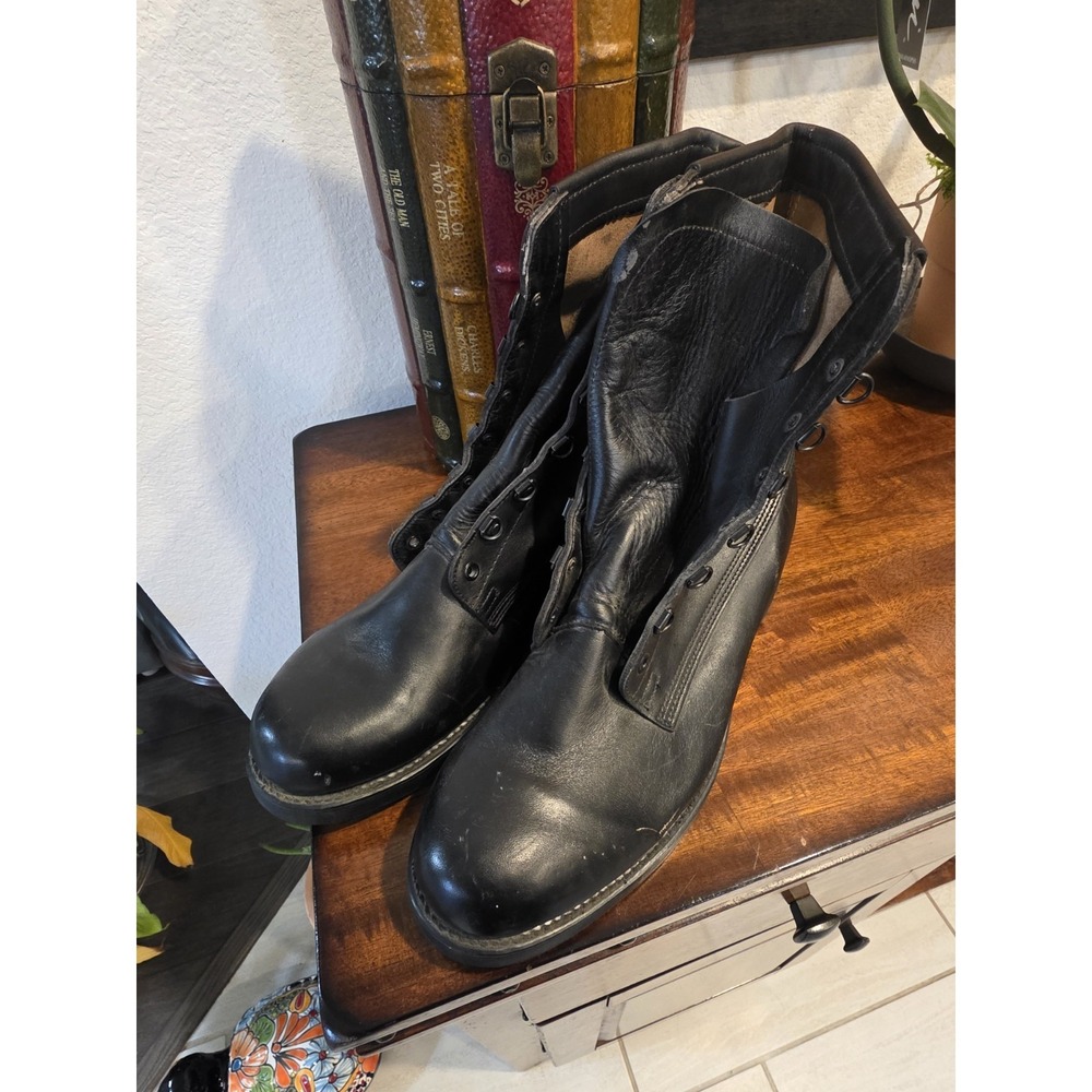 Men's 12  Cove Shoe Company Biltrite Military Steel Toe‎ Boots Black 1996 USA